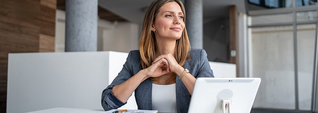 Business professional using automation with AI to streamline operations